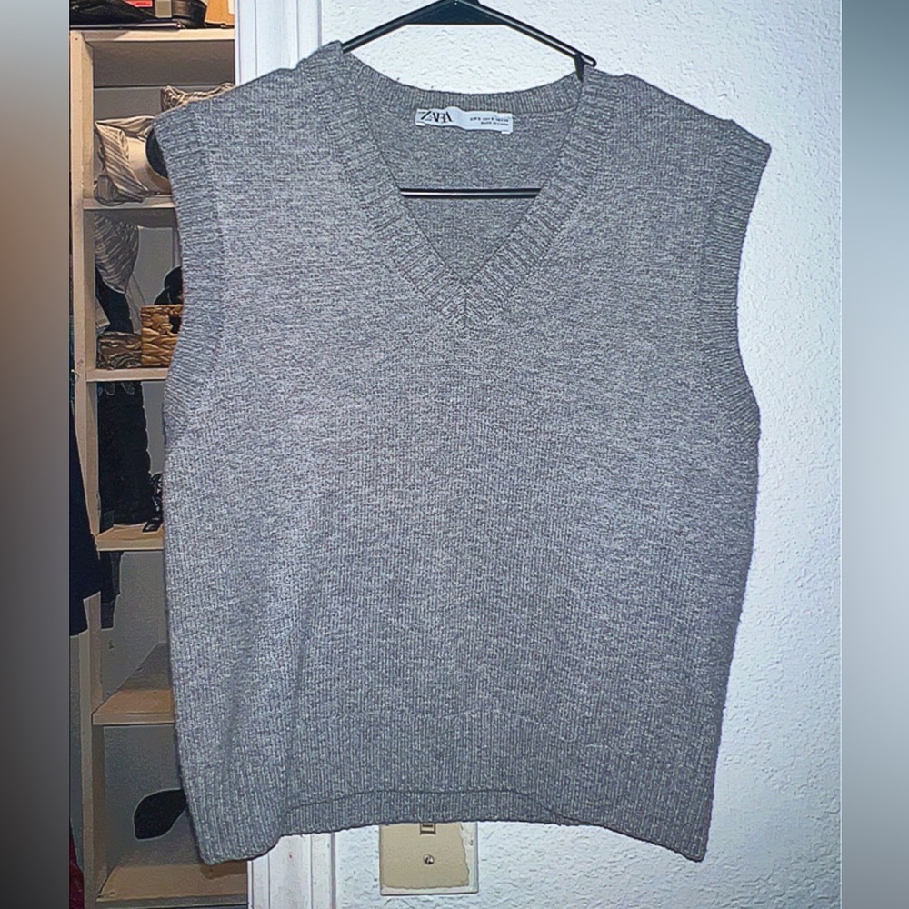 Zara Gray Sweater Vest